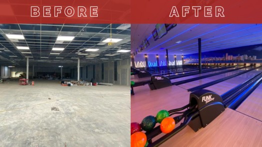 Bowling Alley Installation in Illinois with Custom Seating