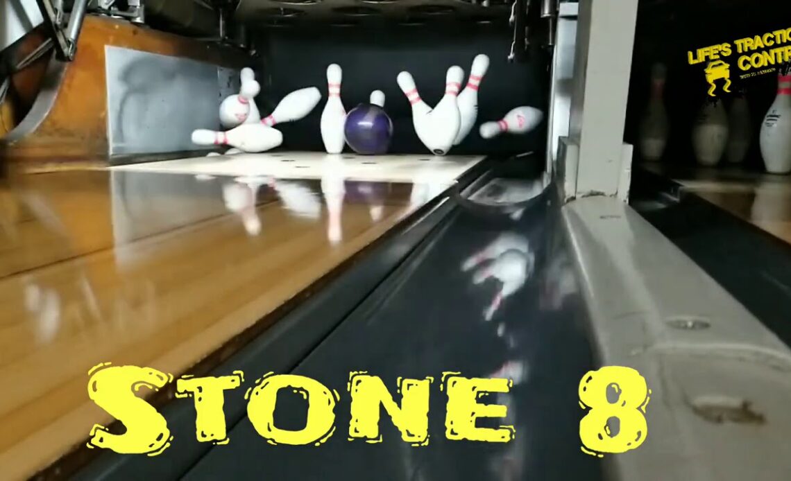 Slow motion close ups of flat 10, stone 8 and a strike