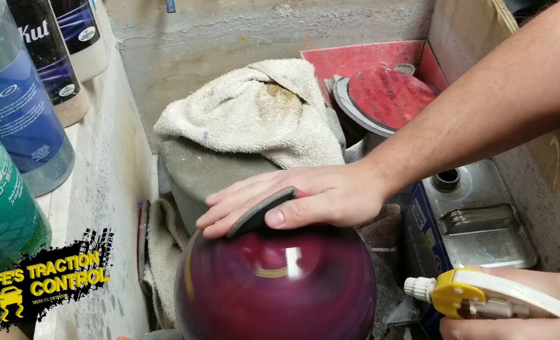 changing the surface of a bowling ball