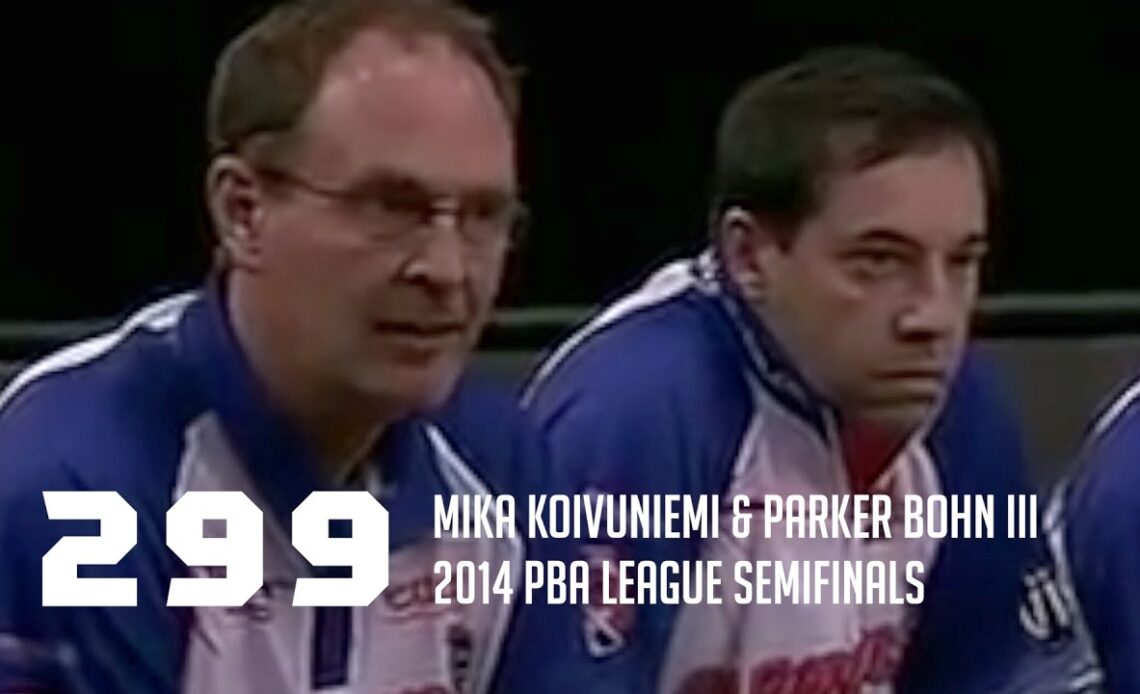 PBA Nearly Perfect | Mika Koivuniemi & Parker Bohn III Bowl 299 in 2014 PBA League Doubles