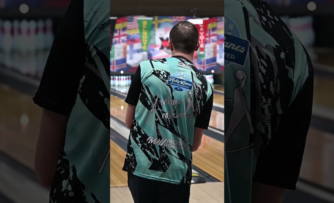 Andrew Anderson shoots 300 during the WSOB XIV Round 3 of Scorpion Bowling Tournament #shorts #BOWL