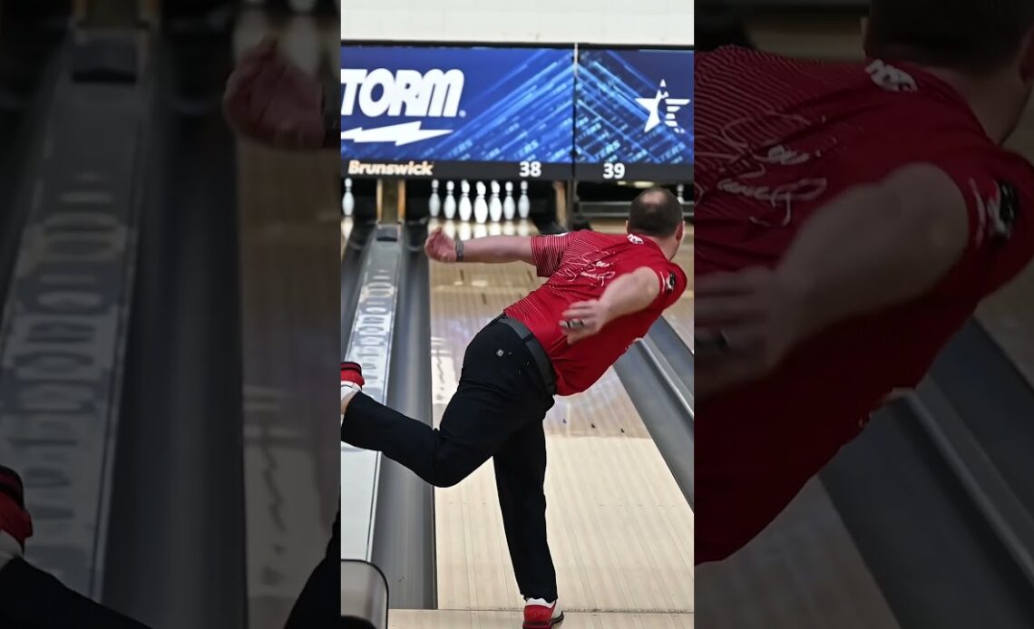 Ronnie Russell with a strike bowling the 2023 USBC Masters bowling tournament #shorts #masters
