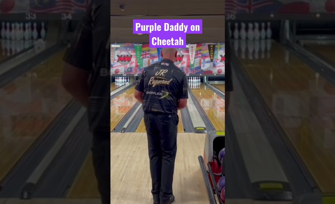 The purple daddy on 35ft cheetah #bowling #pba #bowlerx #WSOB