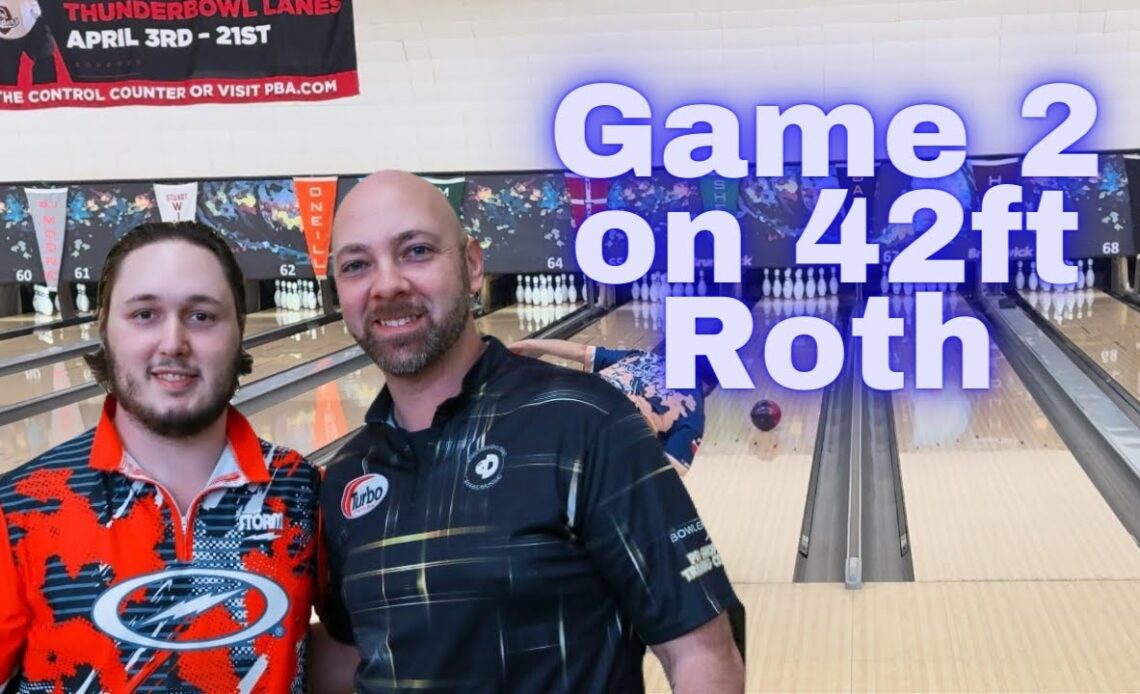 game 2 with JR and Cody on the 42ft Roth pattern for the PBA Roth/Holman Doubles